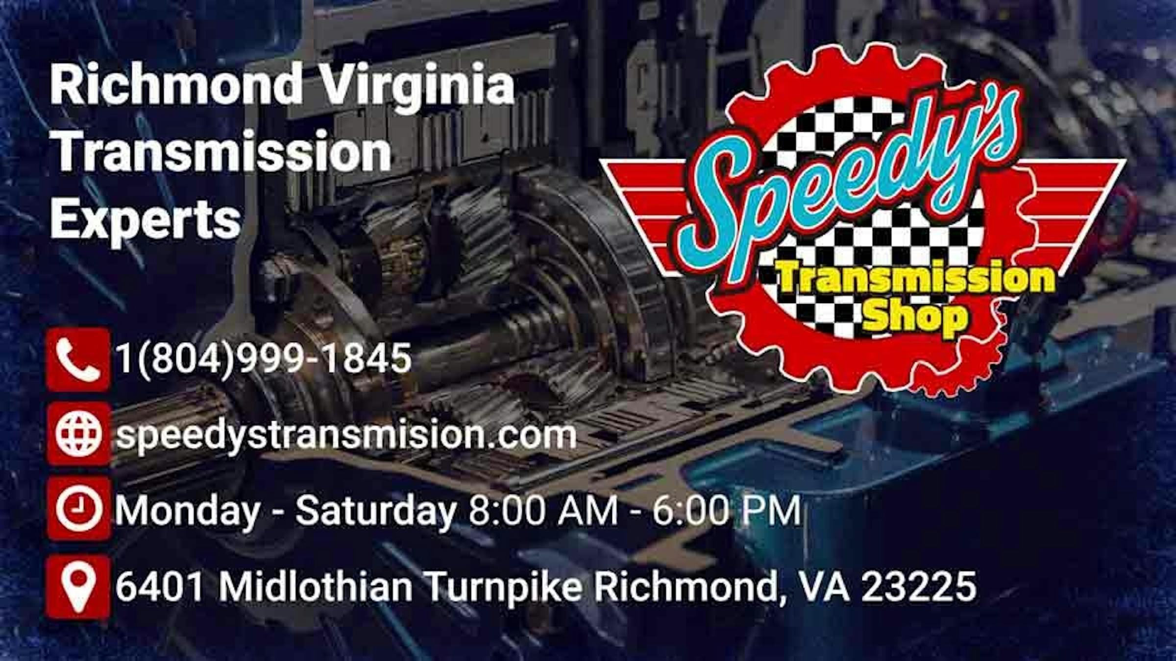 ⚙️ Transmission Repair Richmond VA (804) 9991845 Speedy's